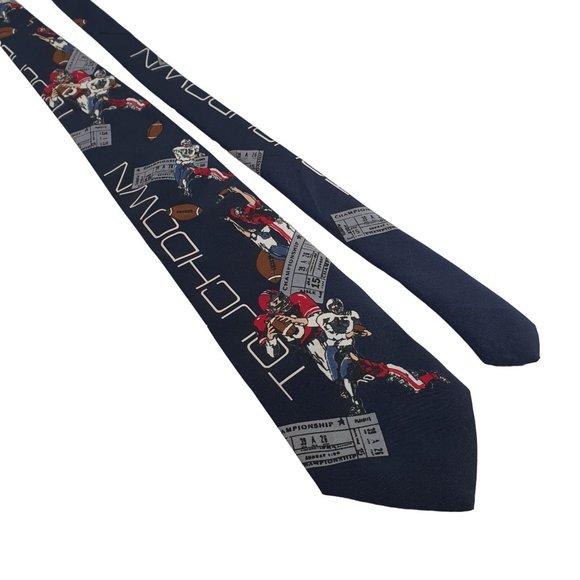 American Sports Touchdown Mens Necktie Tie Designer Accessory Work Dad Gift - Picture 1 of 6